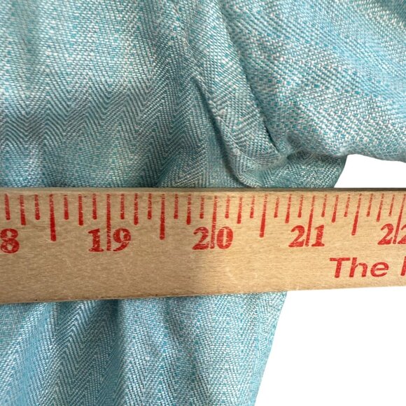 Ted Baker London Linen Blend Long Sleeve Button Down Shirt Men 5 Blue Timeless - Picture 6 of 6